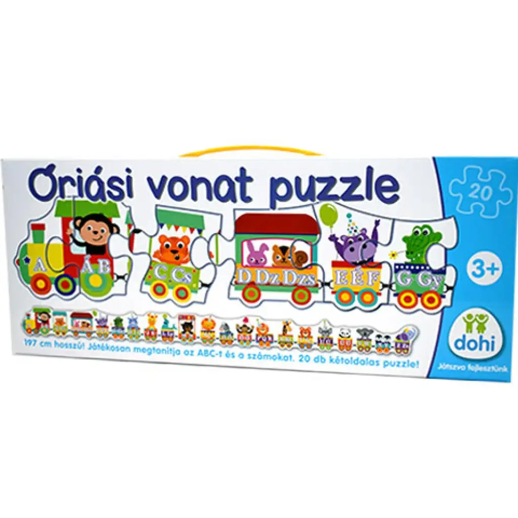 Óriási vonat puzzle betűkkel és számokkal - D-Toys kép 1