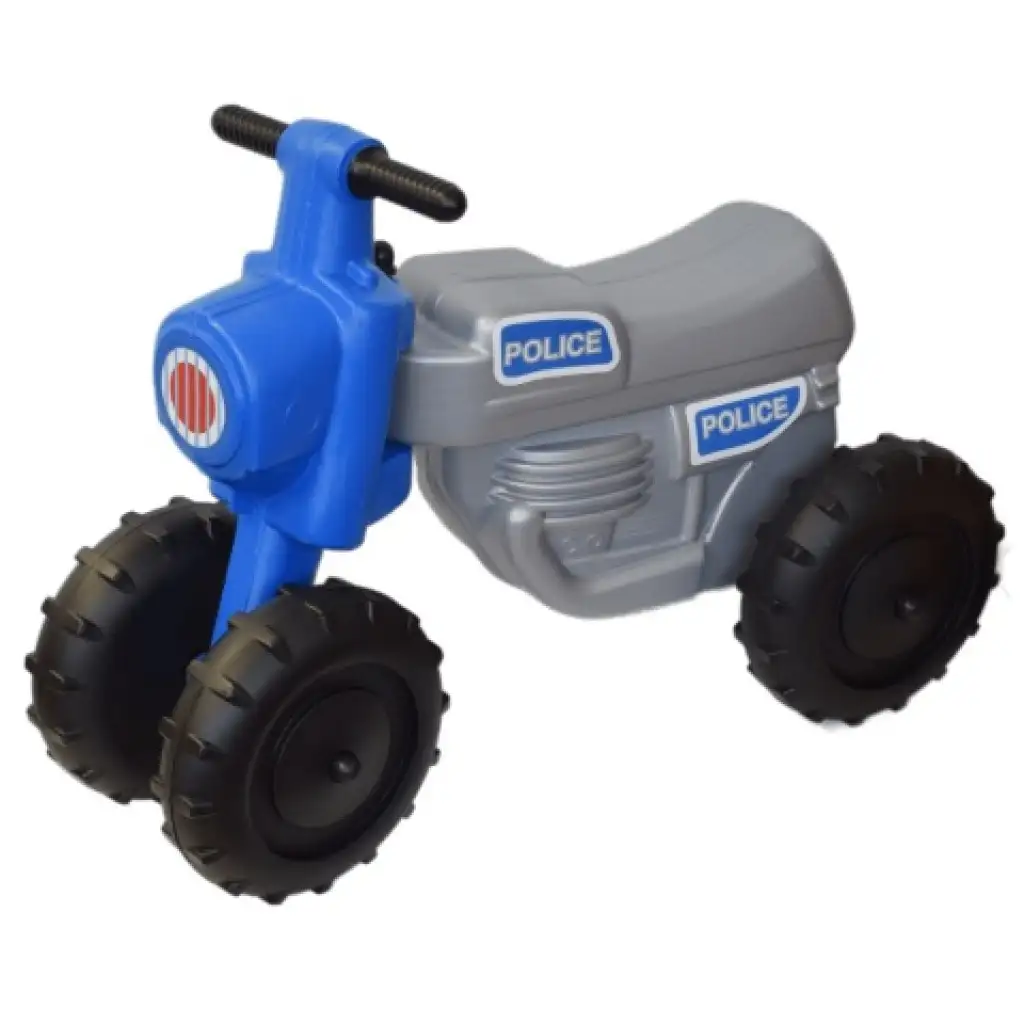Lábbal hajtós rendőrségi cross motor 4 kerékkel - D-Toys kép 1
