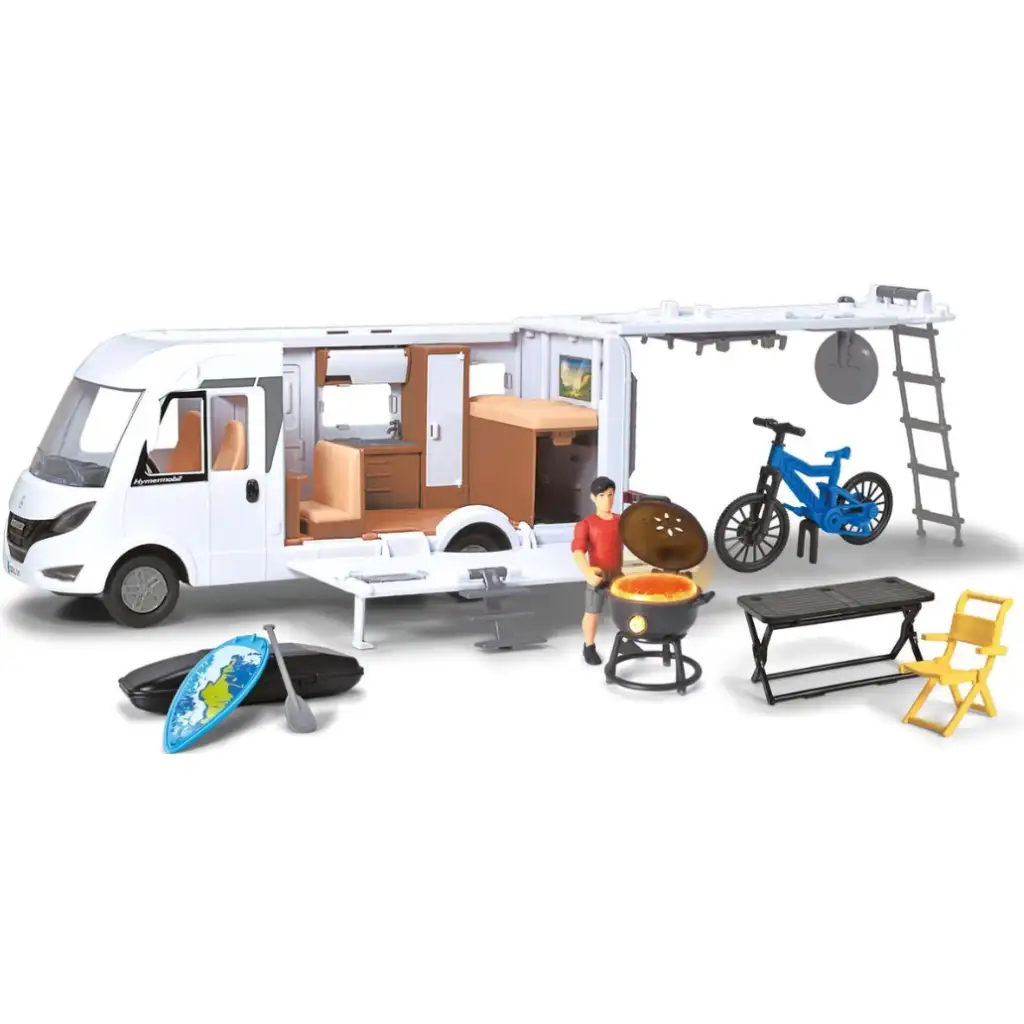 Hymer Camping Van lakóautó kiegészítőkkel 30cm - Dickie Toys kép 4