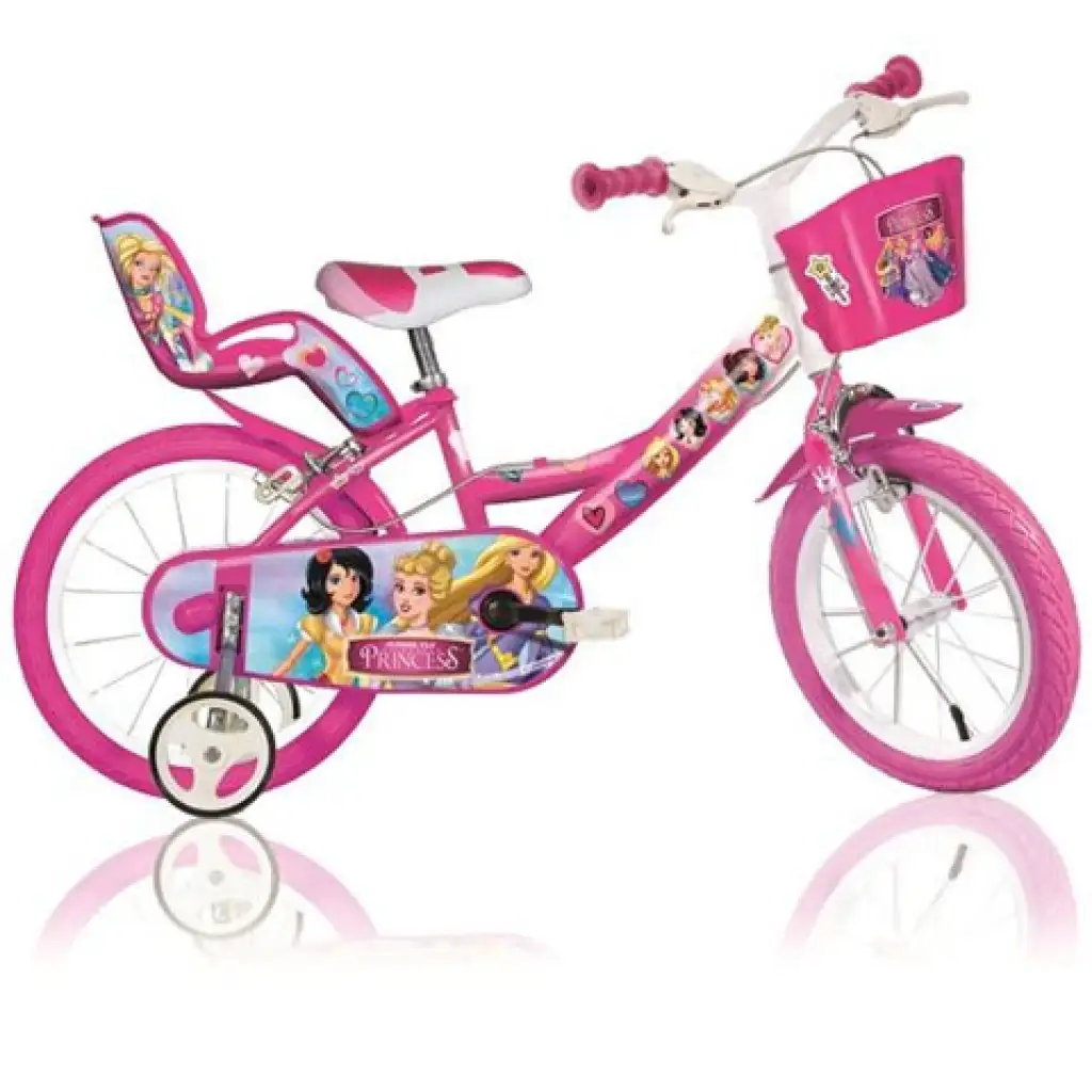 Princess rózsaszín gyerek bicikli 14-es méretben - Dino Bikes kerékpár kép 1