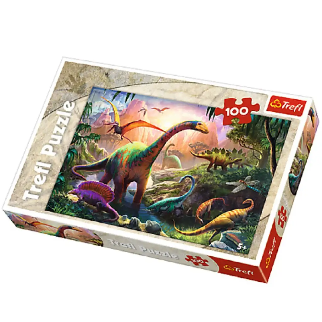 Dinoszauruszok földjén puzzle 100db-os - Trefl kép 1