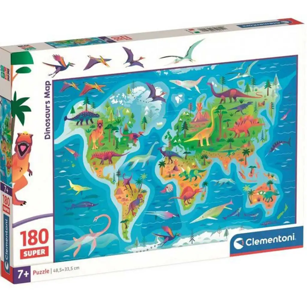 Dinoszauruszok térképe 180db-os Super puzzle - Clementoni kép 1