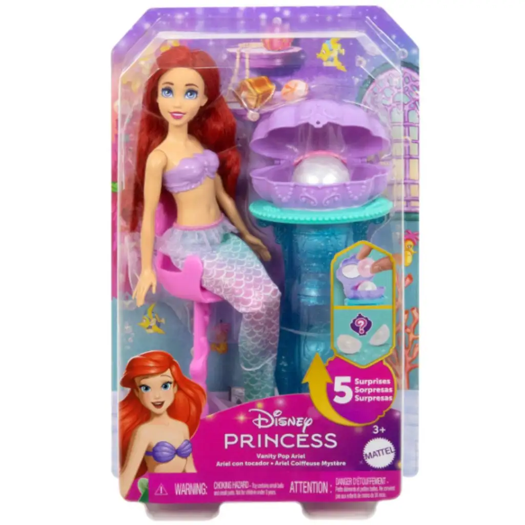 Dinsey Hercegnők: Ariel Gyöngyvarázs meglepetés baba szett - Mattel kép 1