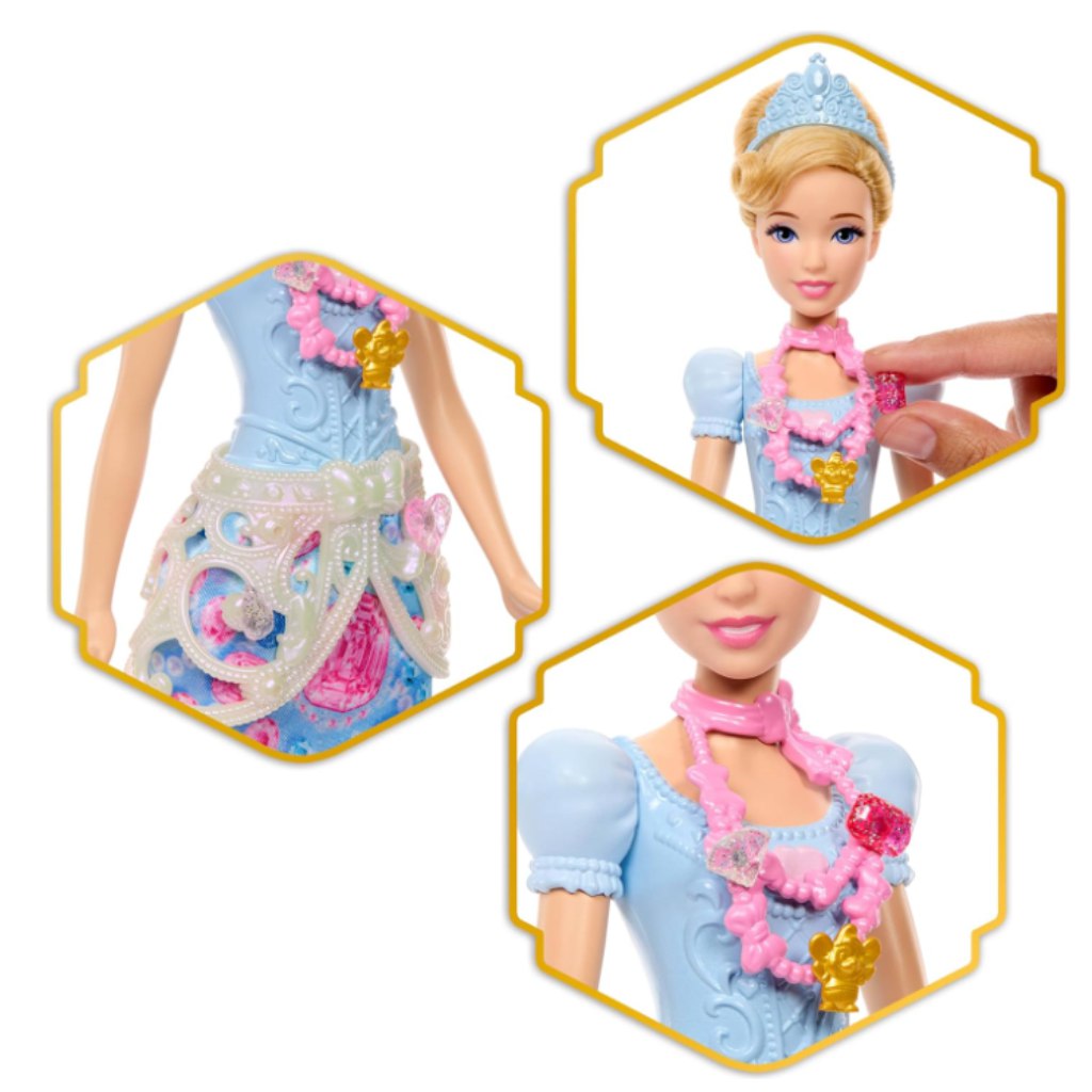 Disney Hercegnők: Csupaszív meglepetés baba - Hamupipőke - Mattel kép 2