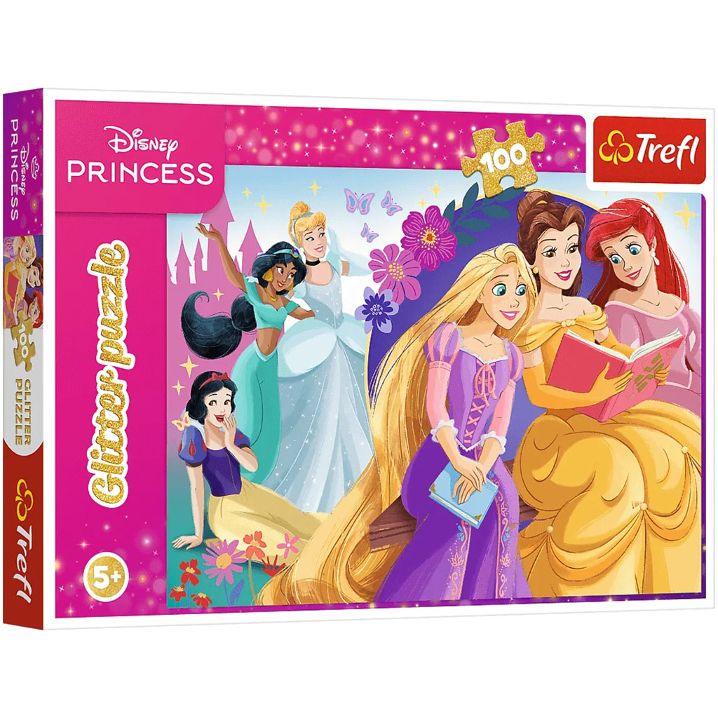 Disney hercegnők 100db-os glitteres puzzle - Trefl kép 1