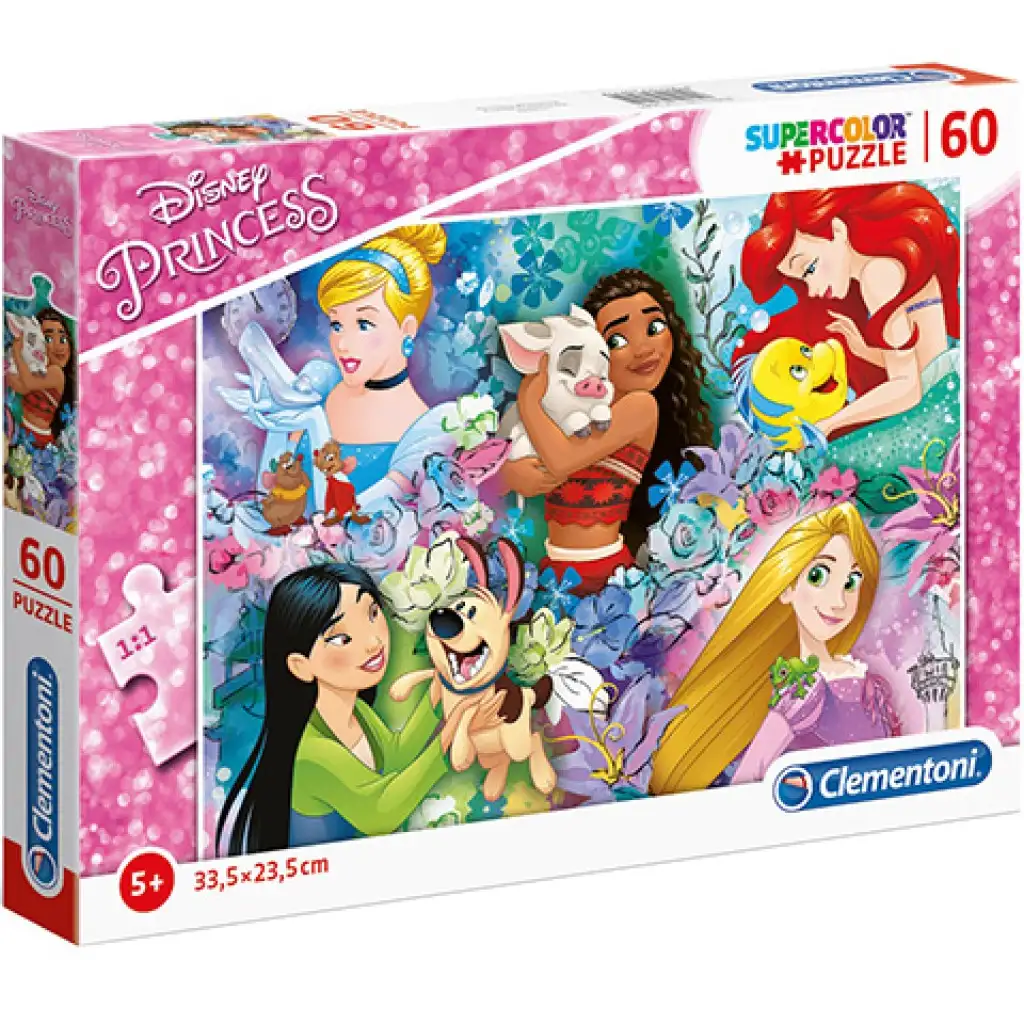 Disney Hercegnők és kedvenceik Supercolor puzzle 60db-os - Clementoni kép 1
