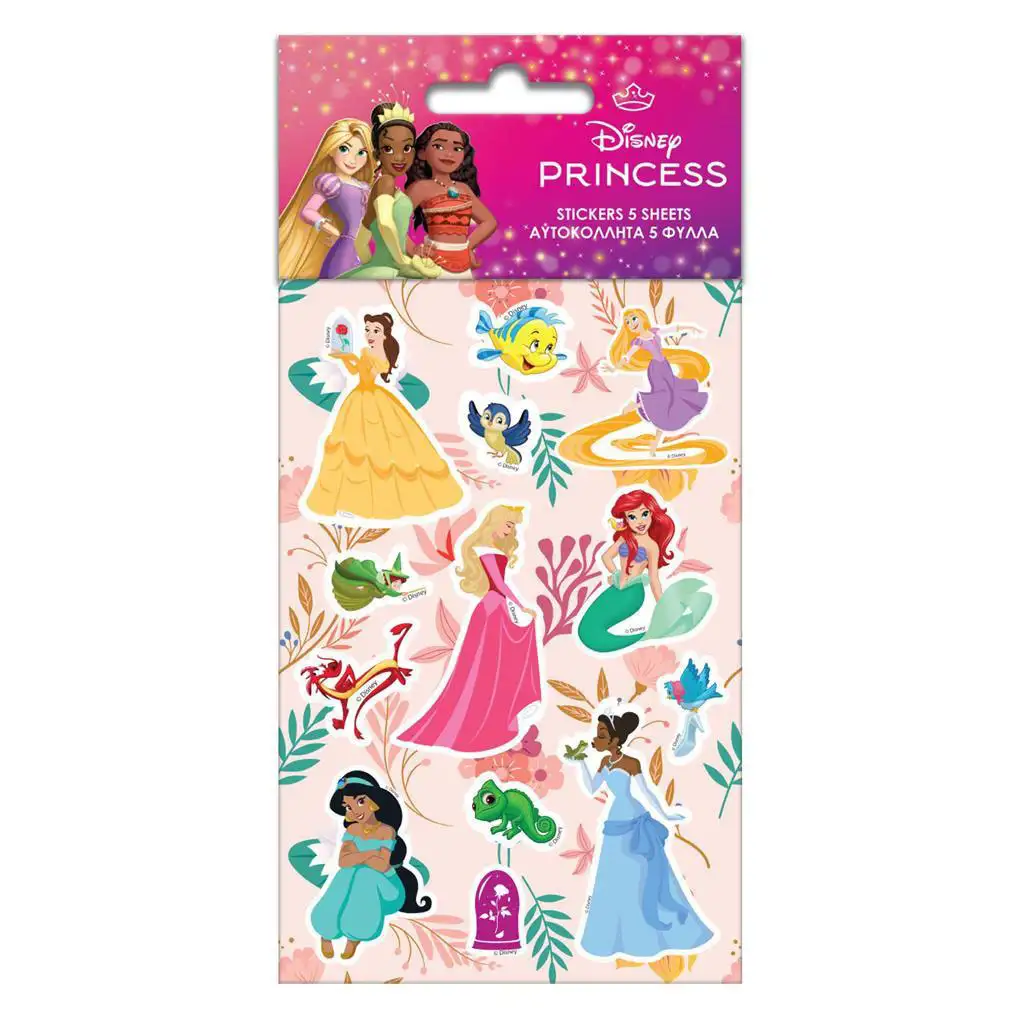 Luna: Disney Hercegnők öntapadós matrica szett 8x12cm-es íven 5db kép 1