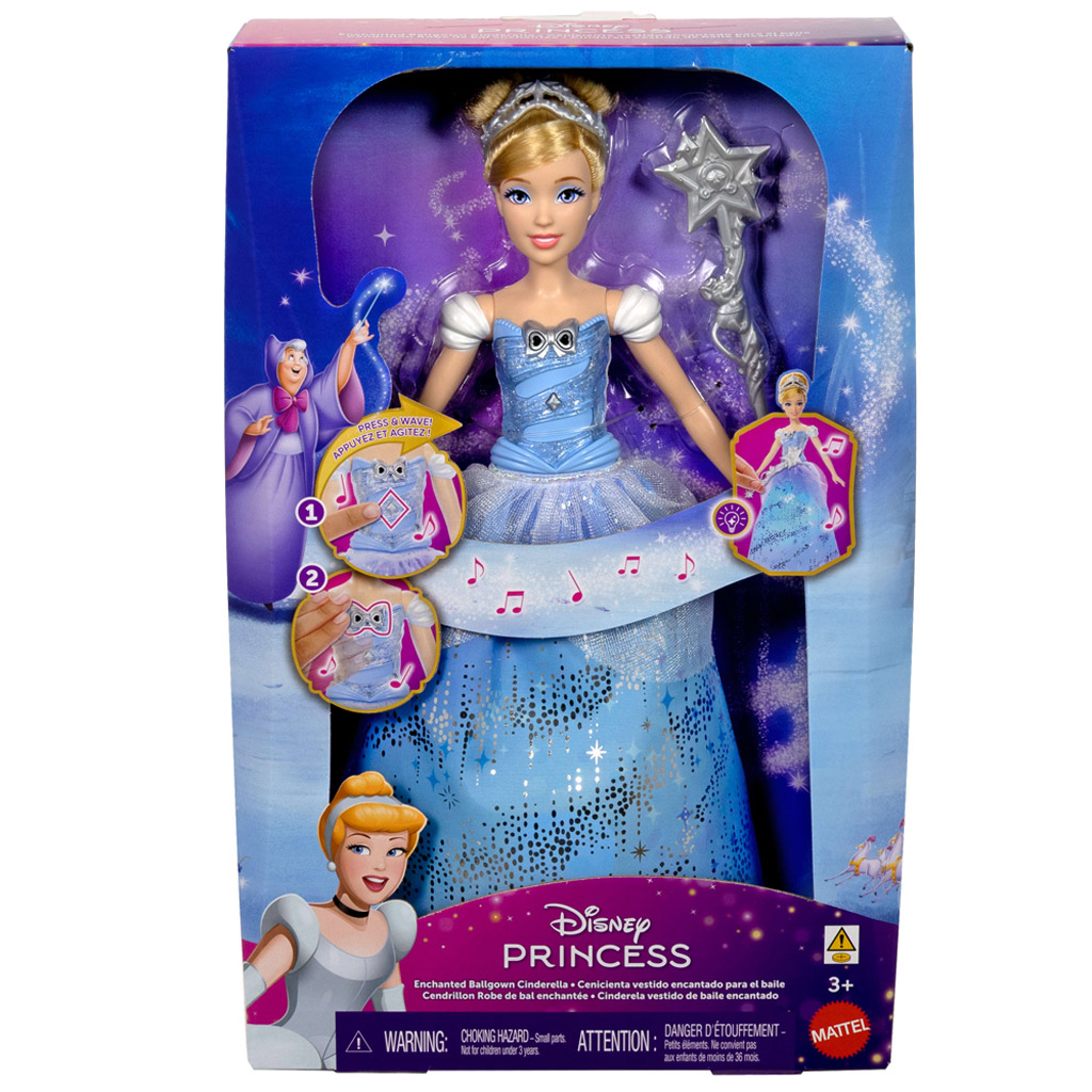 Disney hercegnők: Varázslatos Hamupipőke baba - Mattel kép 1