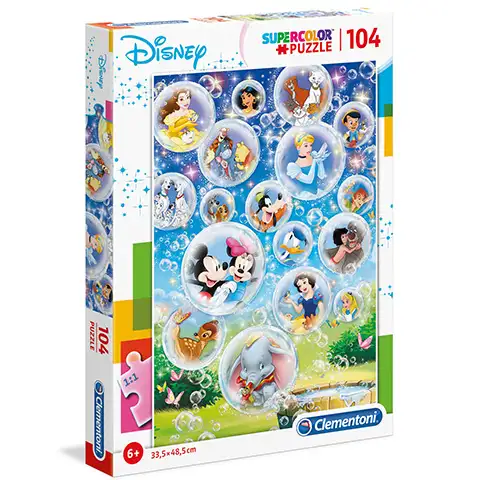 Disney mesehősök Supercolor puzzle 104db-os - Clementoni kép 1