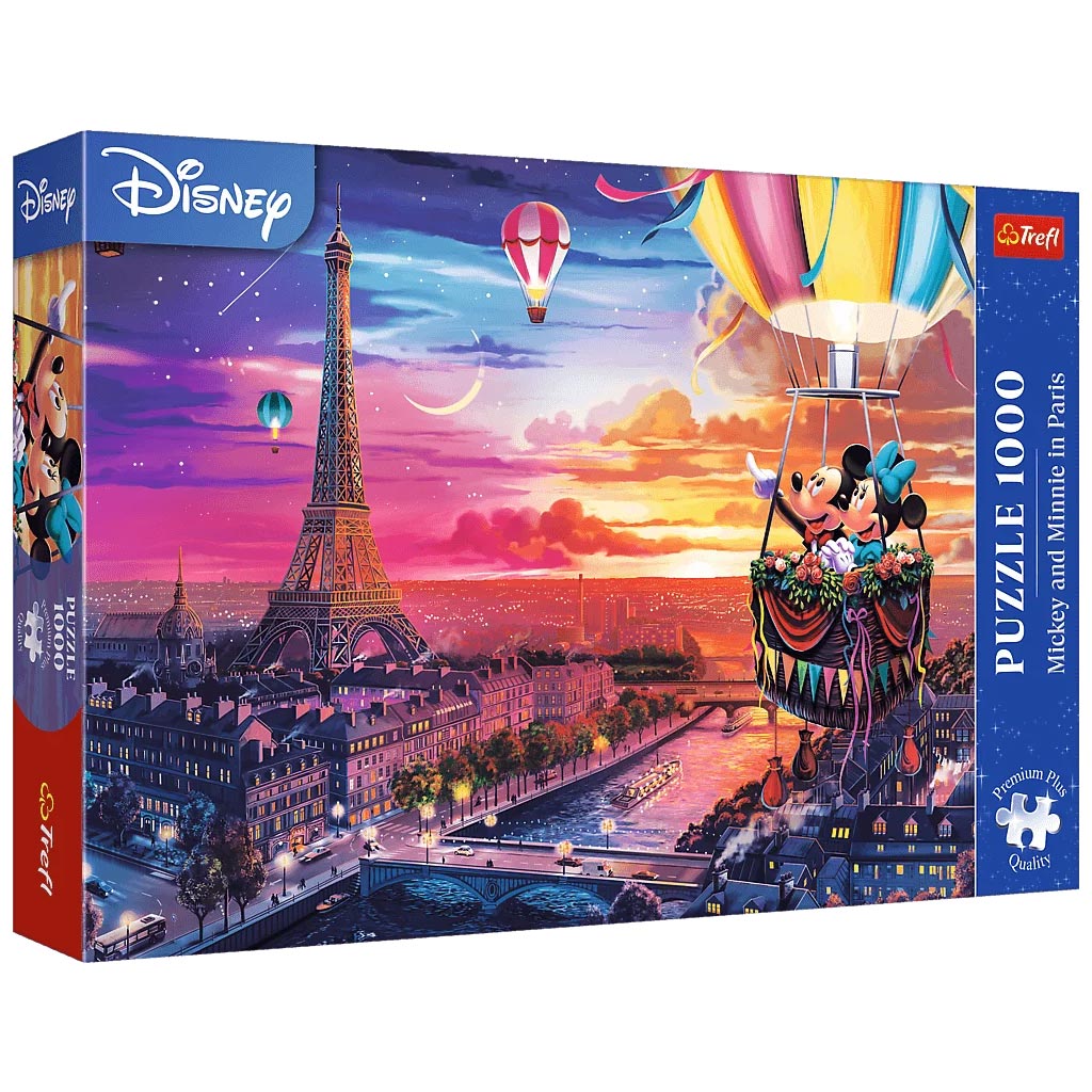 Mickey és Minnie Párizsban 1000db-os Prémium plus quality puzzle - Trefl kép 1