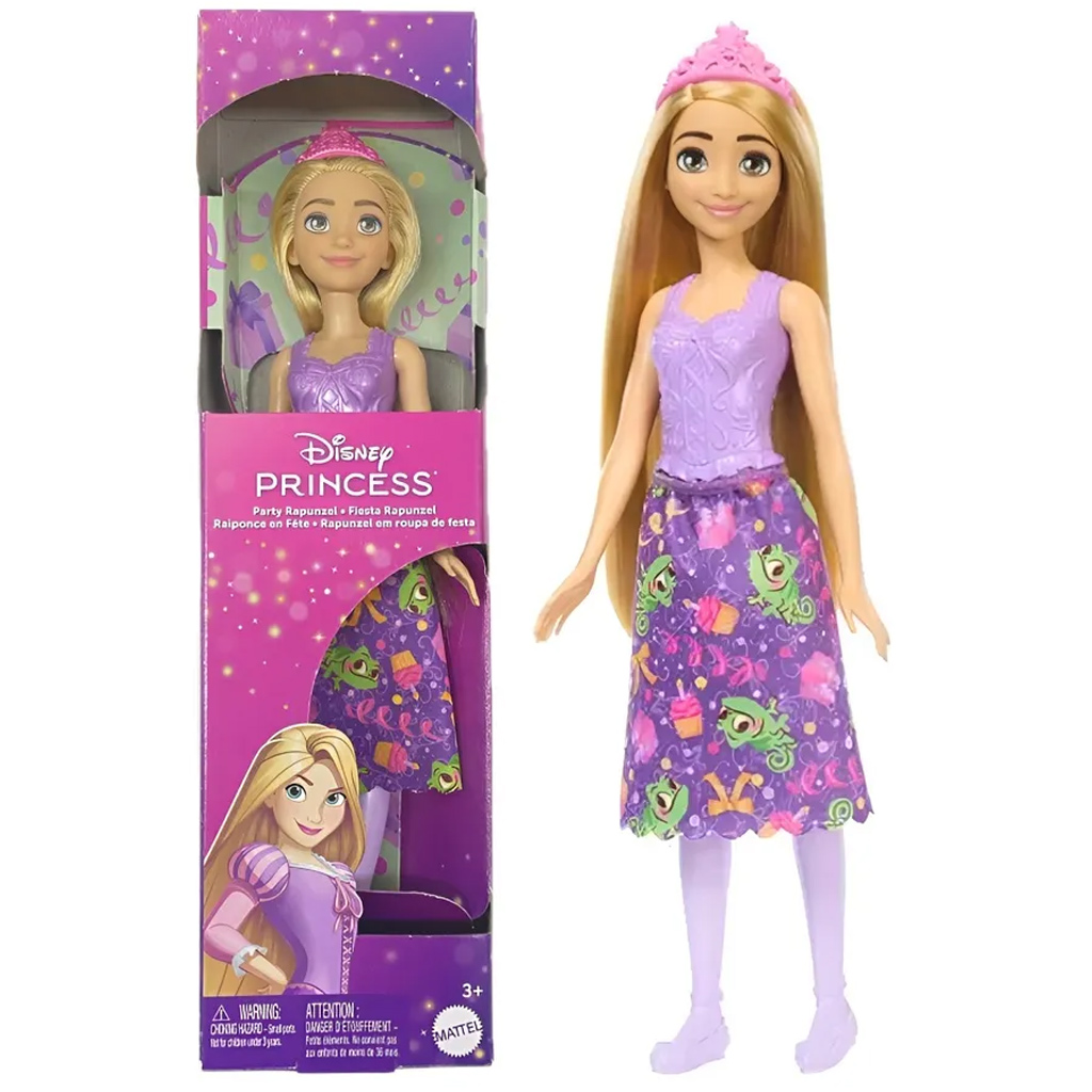 Disney Hercegnők: Party Rapunzel hercegnő baba – Mattel kép 1