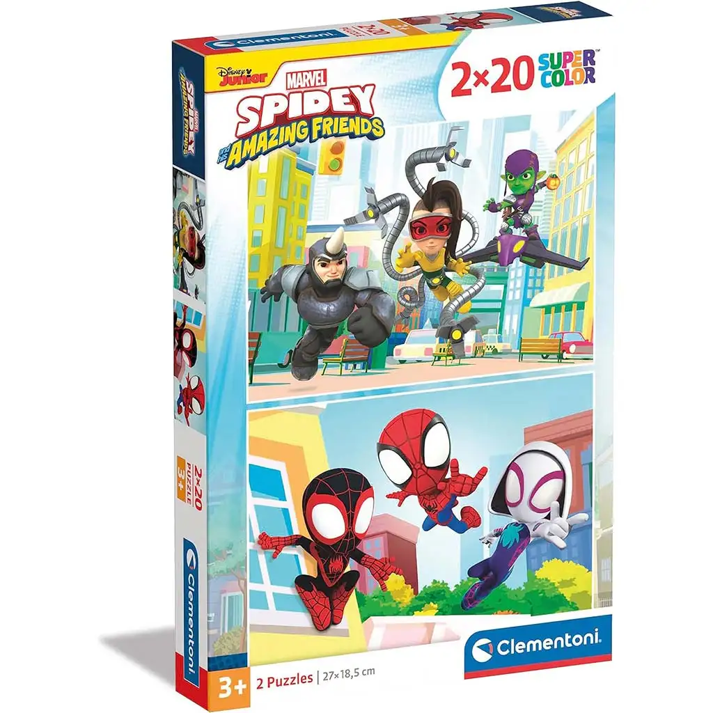 Disney Spidey 2x20db-os Supercolor puzzle - Clementoni kép 1