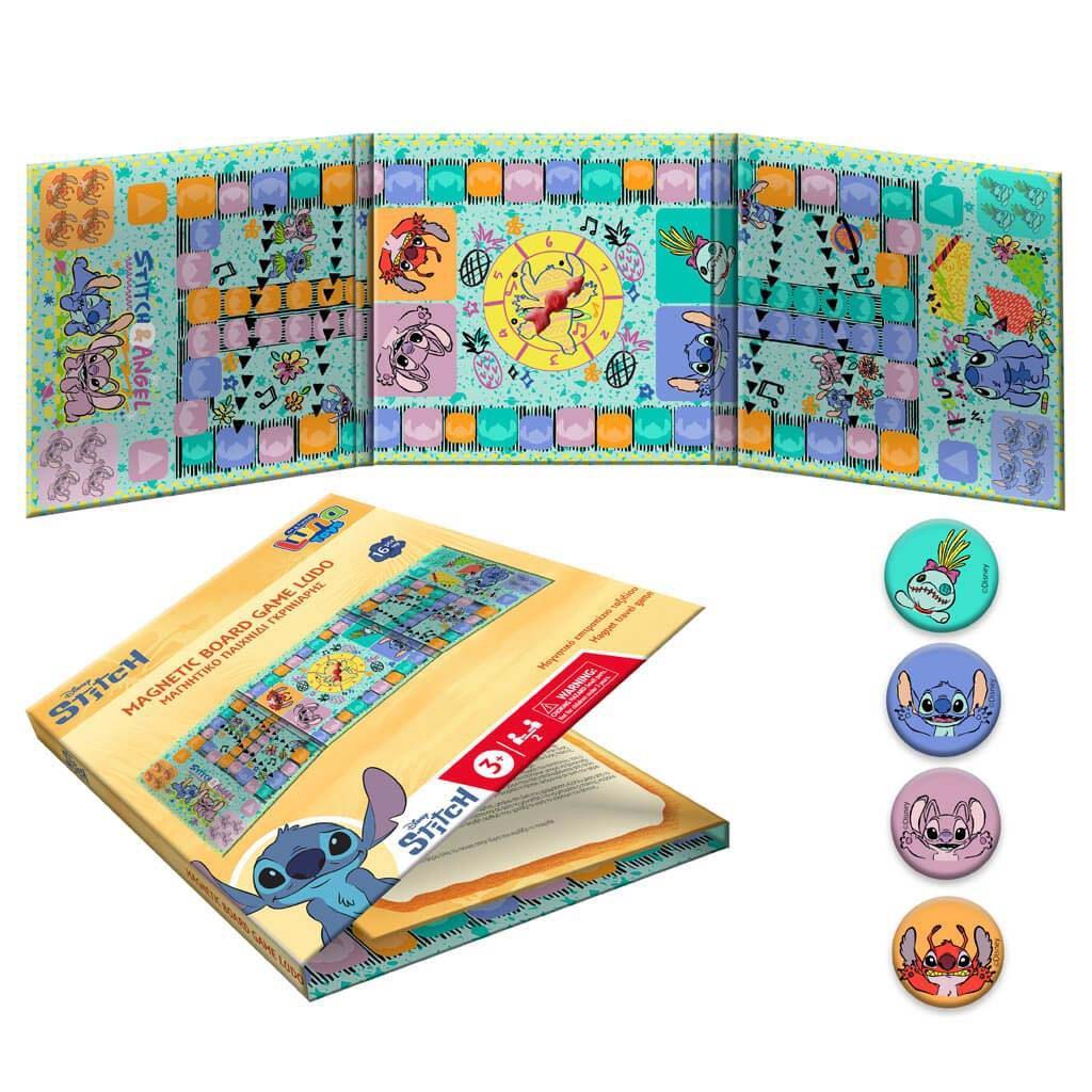 Luna: Mágneses összecsukható Ki nevet a végén? társasjáték Disney Stitch szereplőkkel kép 1