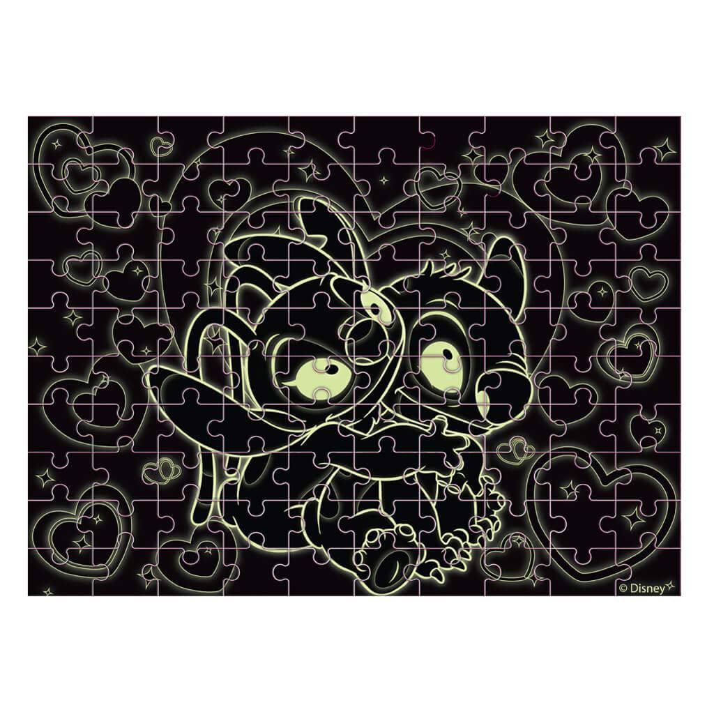 Luna: Disney Stitch 100db-os sötétben világító puzzle kép 3