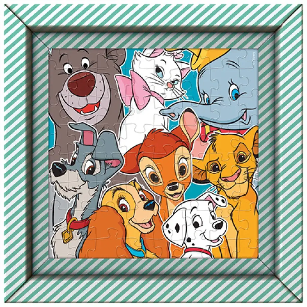 Disney állatfigurák 60db-os puzzle kerettel - Clementoni kép 1