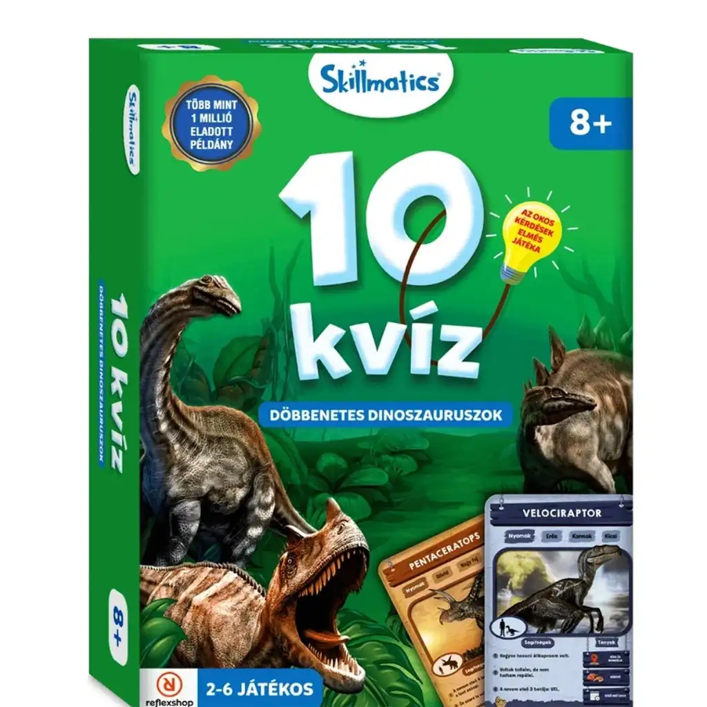 10 kvíz - Döbbenetes dinoszauruszok kvíz társasjáték kép 1