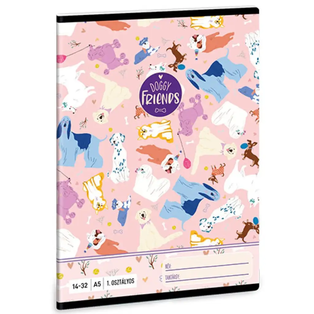 Ars Una: Doggy Friends 1.osztályos vonalas füzet A/5 14-32 kép 1
