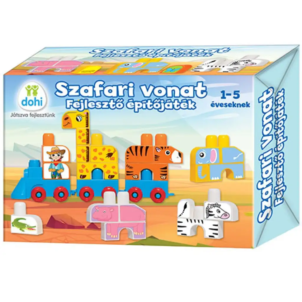 Szafari vonat építőjáték kép 1