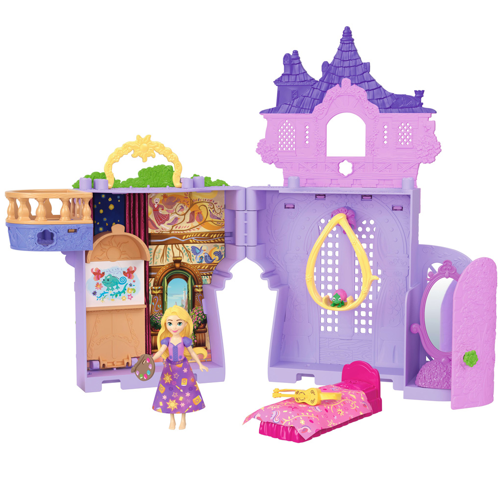 Disney Hercegnők Palota mini Aranyhaj babával - Mattel kép 1