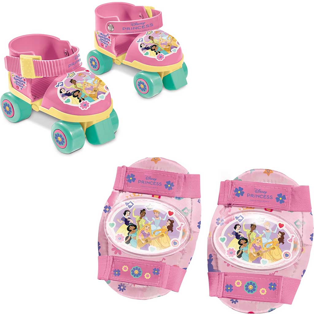 Disney Hercegnők rózsaszín görkorcsolya védőfelszereléssel 22-29 méretben - Mondo Toys kép 2
