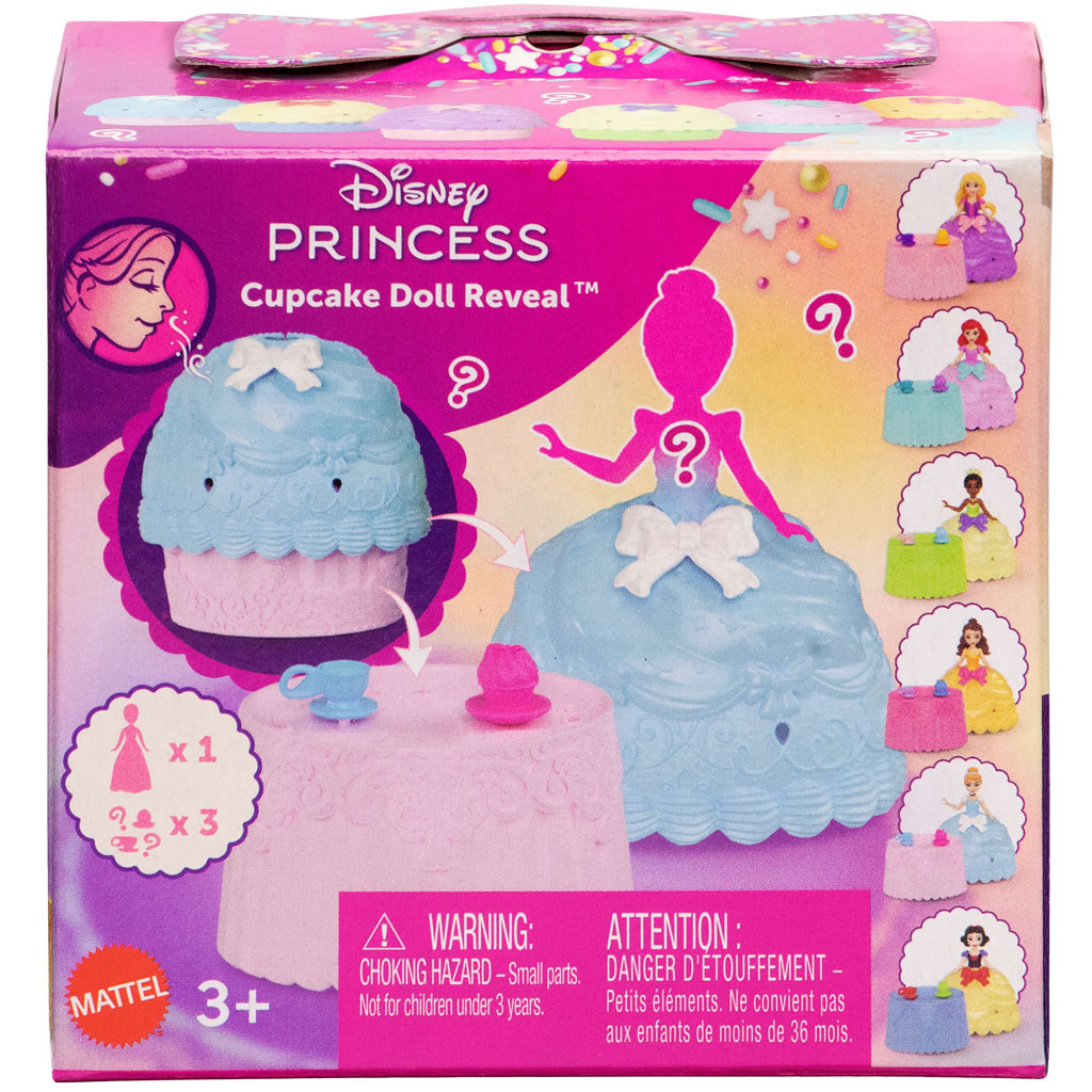 Disney Hercegnők: Mini cupcake meglepetés baba 1db - Mattel kép 1