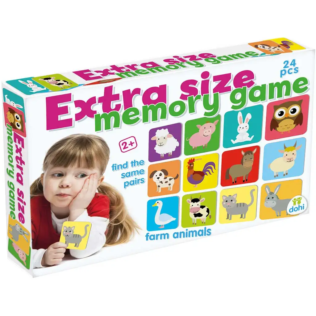 Extra Méretű Memóriajáték - Farm Állatok kép 1