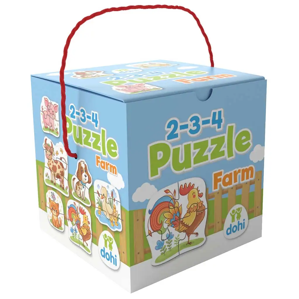 2-3-4 Darabos Puzzle - Farm állatok kép 1