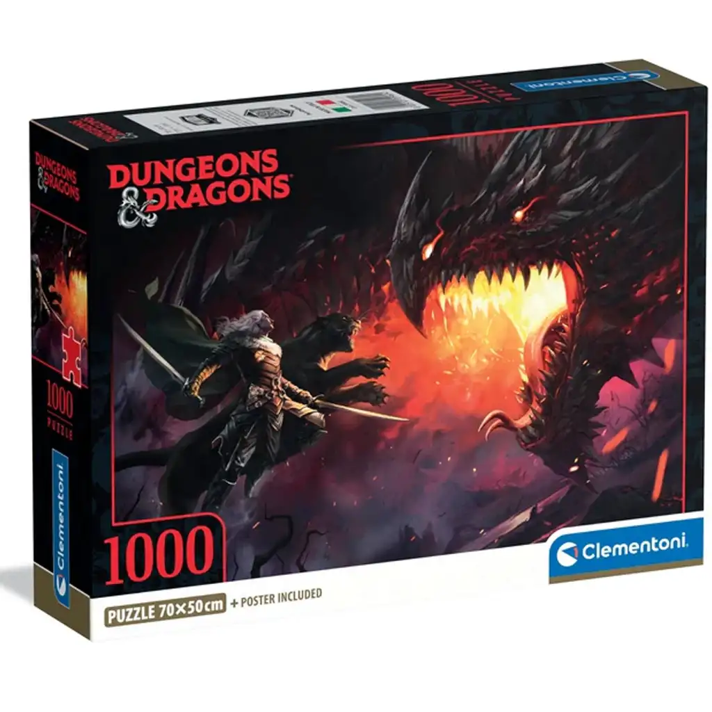 Dungeons & Dragons – Sárkányharc 1000 db-os puzzle poszterrel - Clementoni kép 1