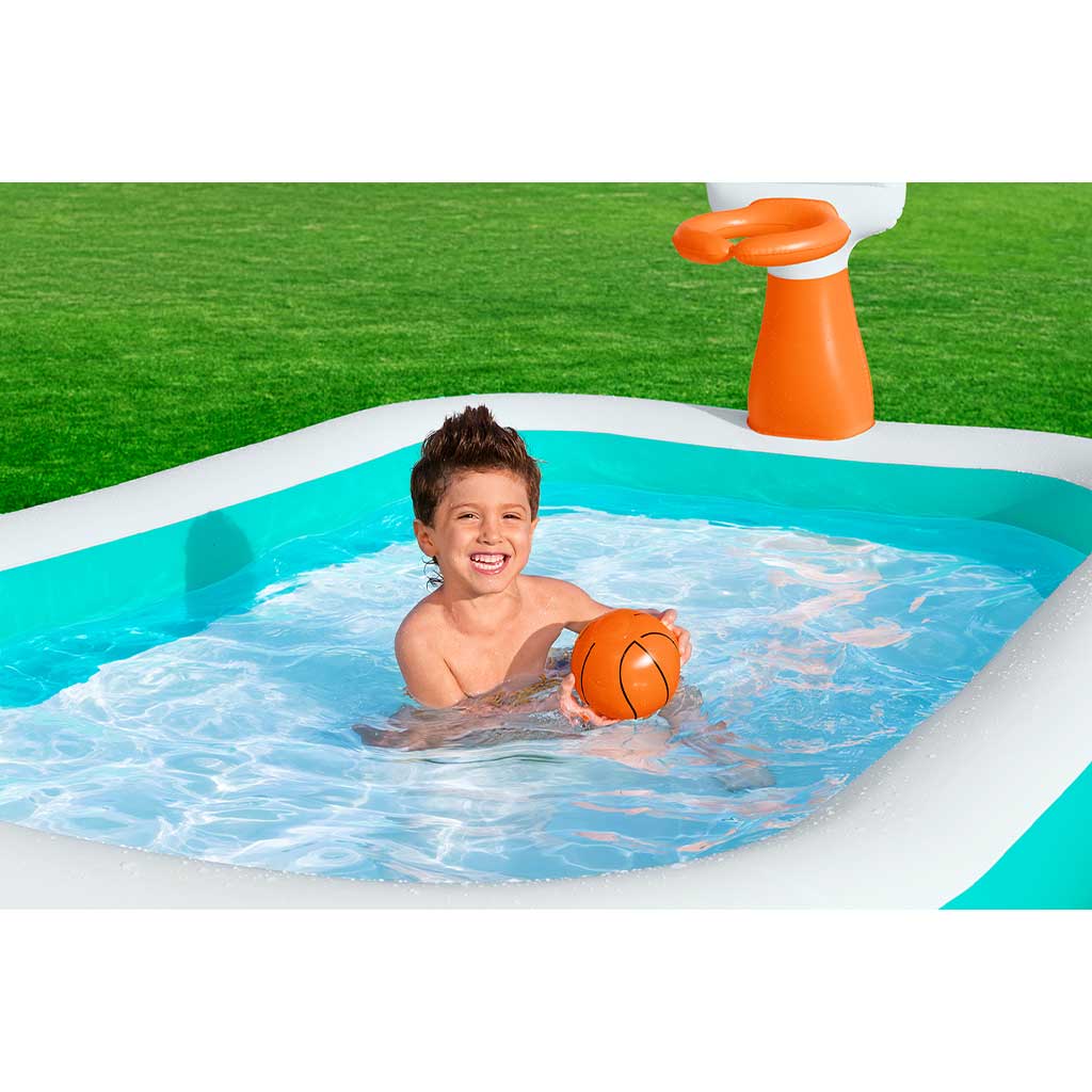 Bestway: Dunk N' Splash™ medence kosárlabda palánkkal 251x168x102cm kép 3
