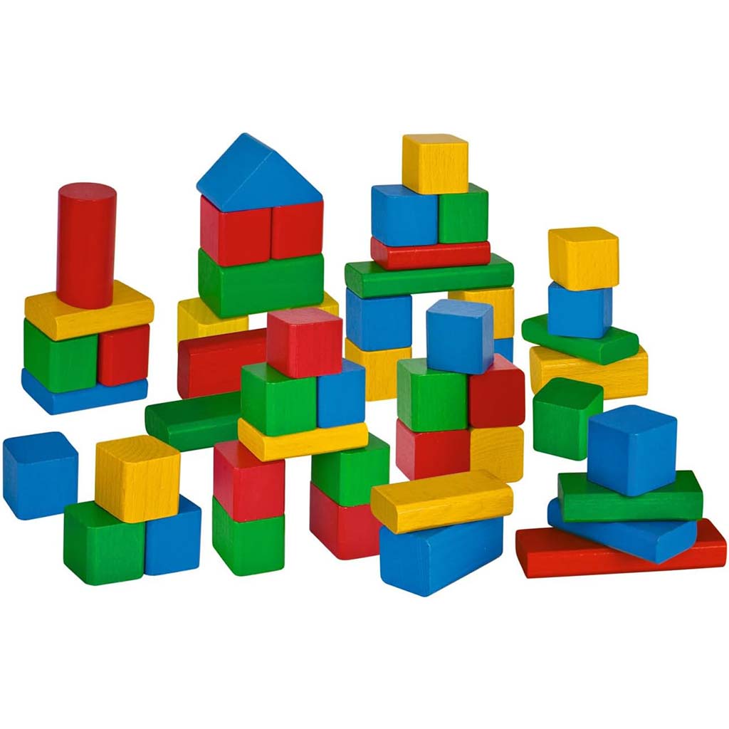 Eichhorn: Színes fakockák 50db-os szett - Simba Toys kép 2