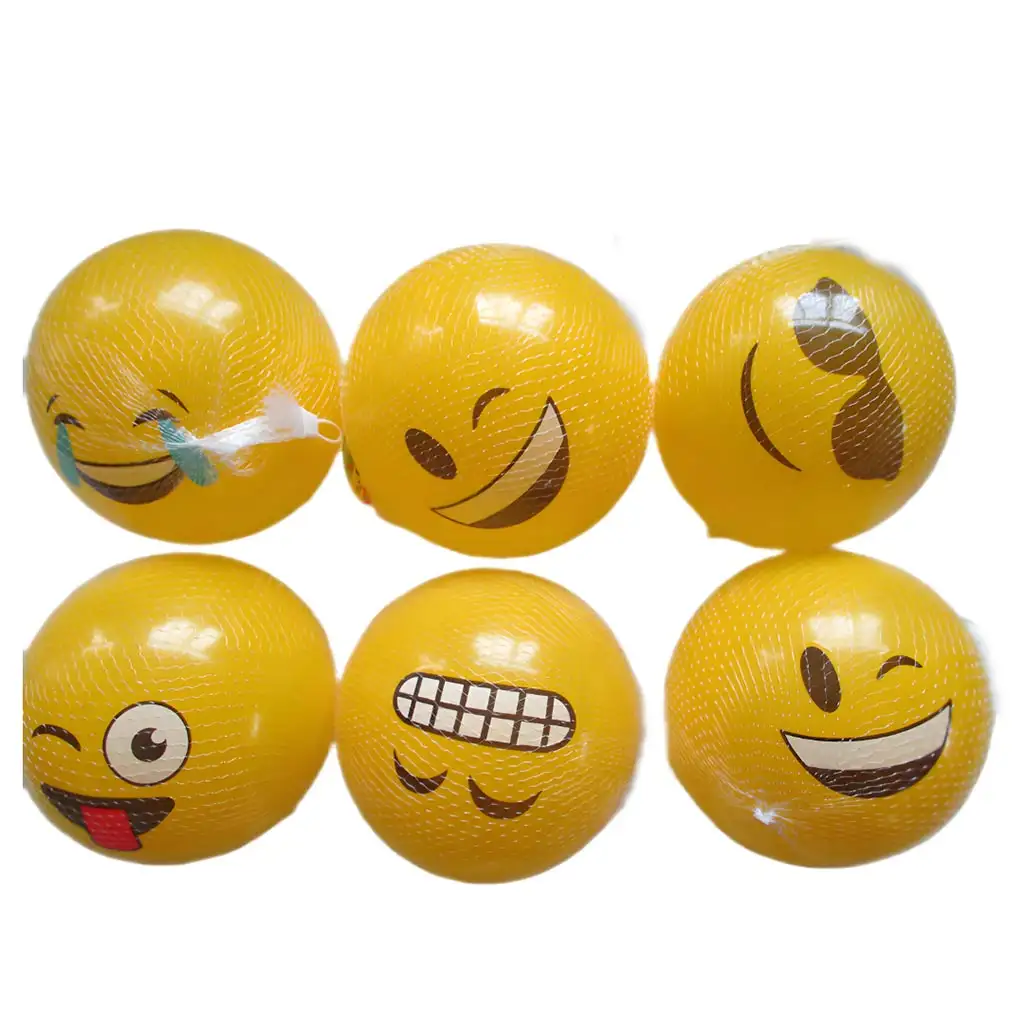 Emoji mintás gumilabda 23cm-es többféle változatban kép 1
