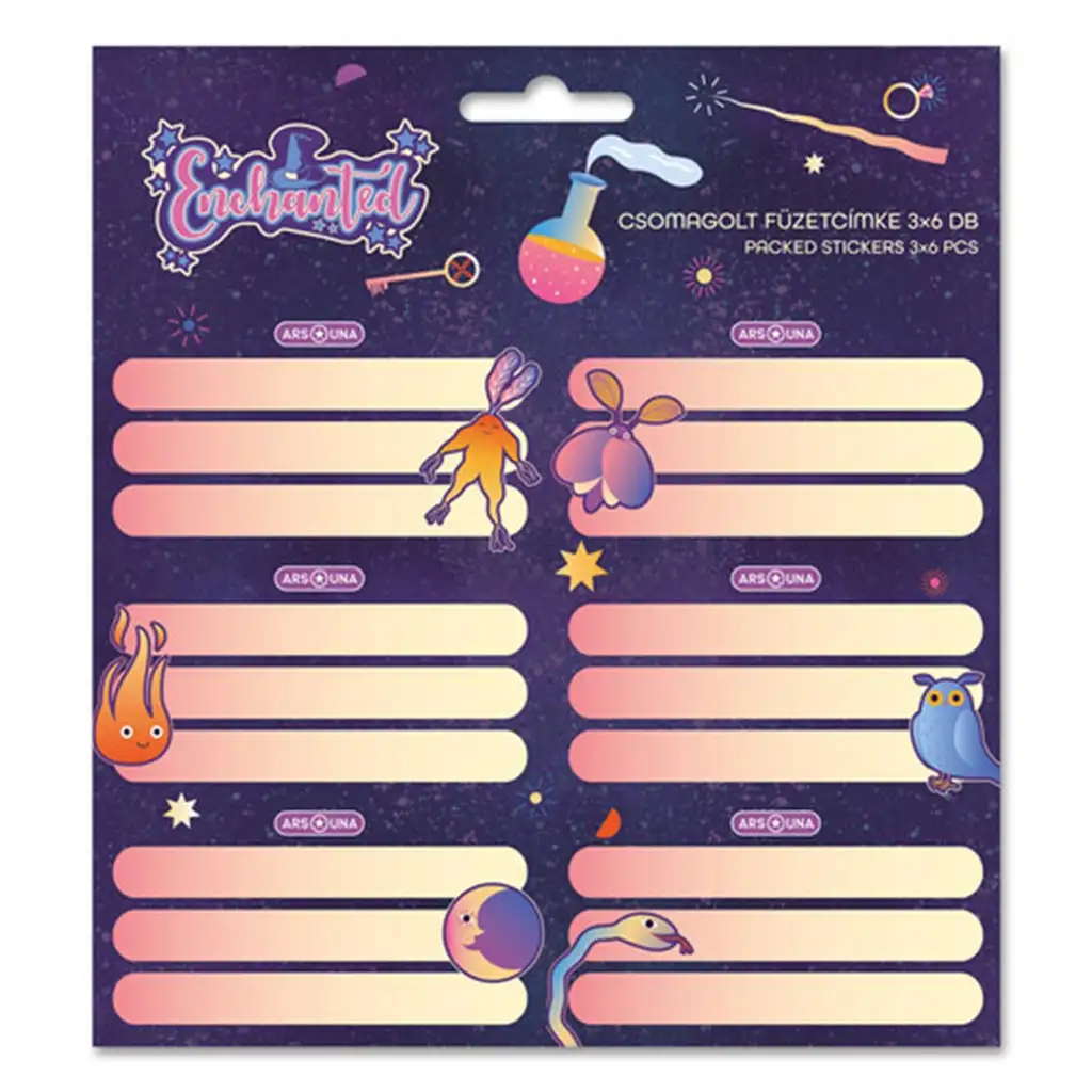 Ars Una: Enchanted bűbájos csomagolt füzetcímke 3x6db-os kép 1