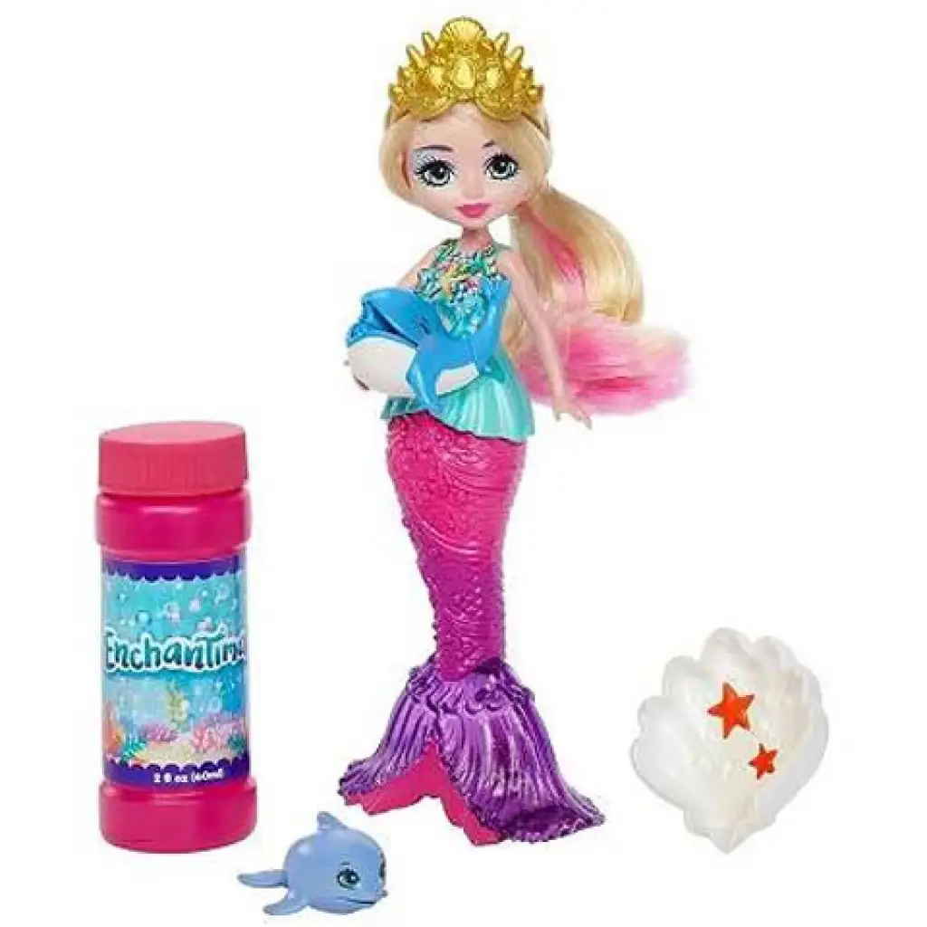 Enchantimals: Buborékfújó sellő figura kiegészítőkkel - Mattel kép 2