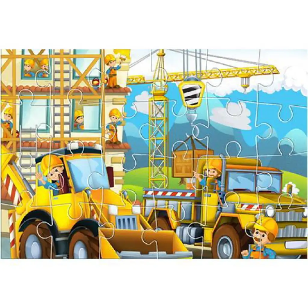 Építkezés puzzle 24db-os és három színezhető poszter kép 2