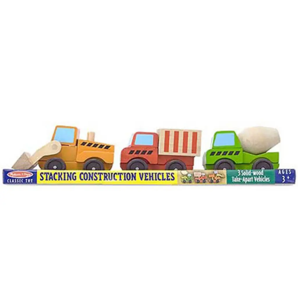 Építkezési fa jármű készlet - Melissa & Doug kép 1