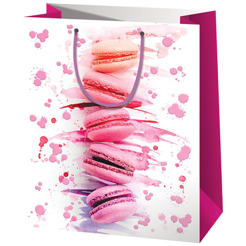Cardex: Rózsaszín macaron exkluzív közepes méretű ajándéktáska 18x23x10cm kép 1