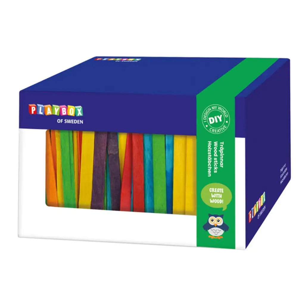 PlayBox: Fa színes spatula szett dobozban 1000db-os kép 1