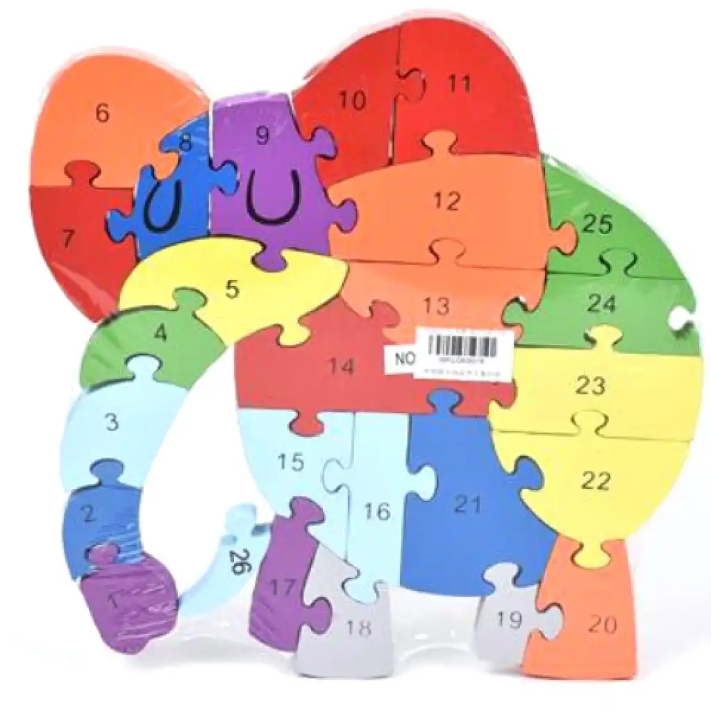 Számos fa oktató elefánt puzzle kép 1