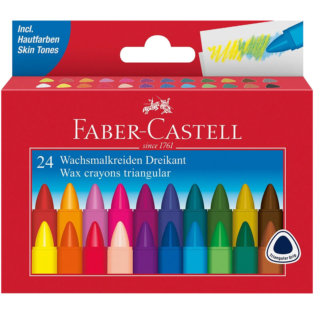 Faber-Castell: Triangular Jumbo zsírkréta 24db-os szett kép 1