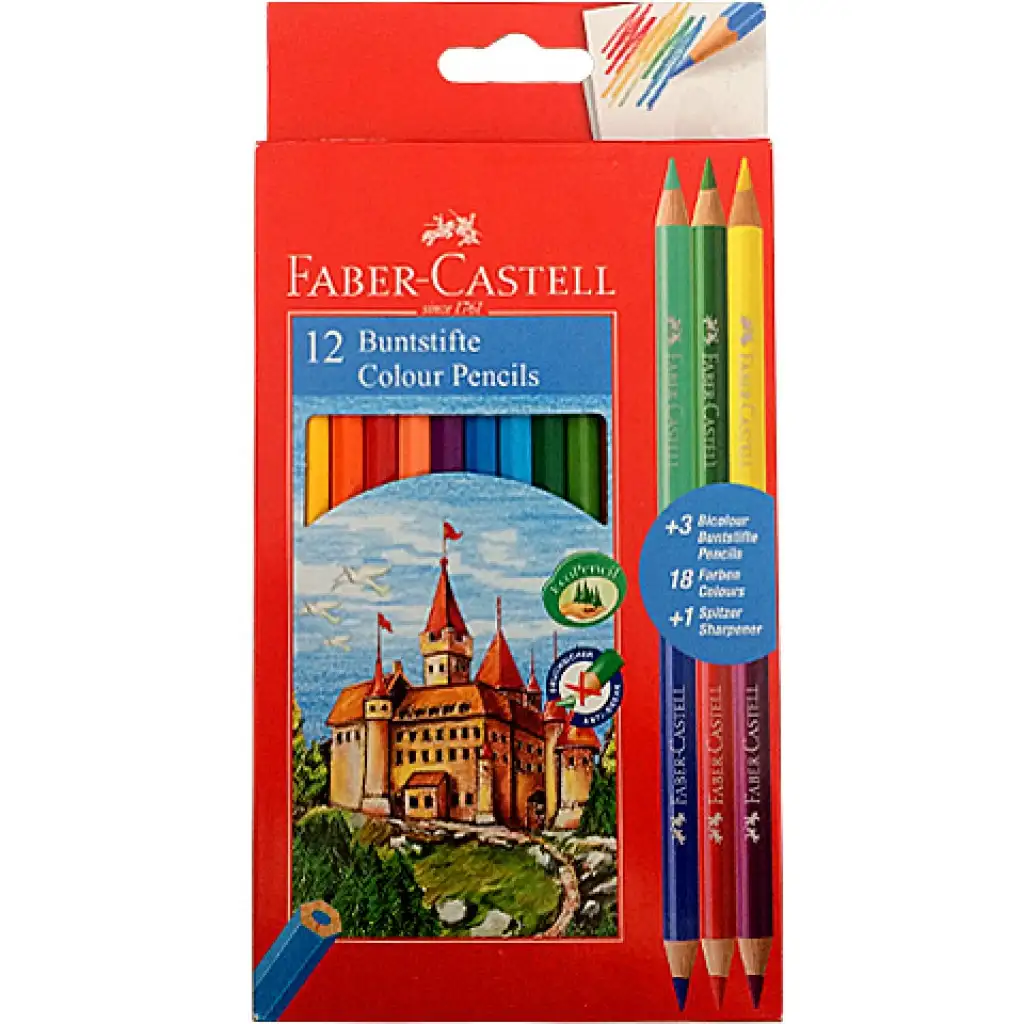 Faber-Castell: Színes ceruza 12db-os + 3db Bicolor kép 1