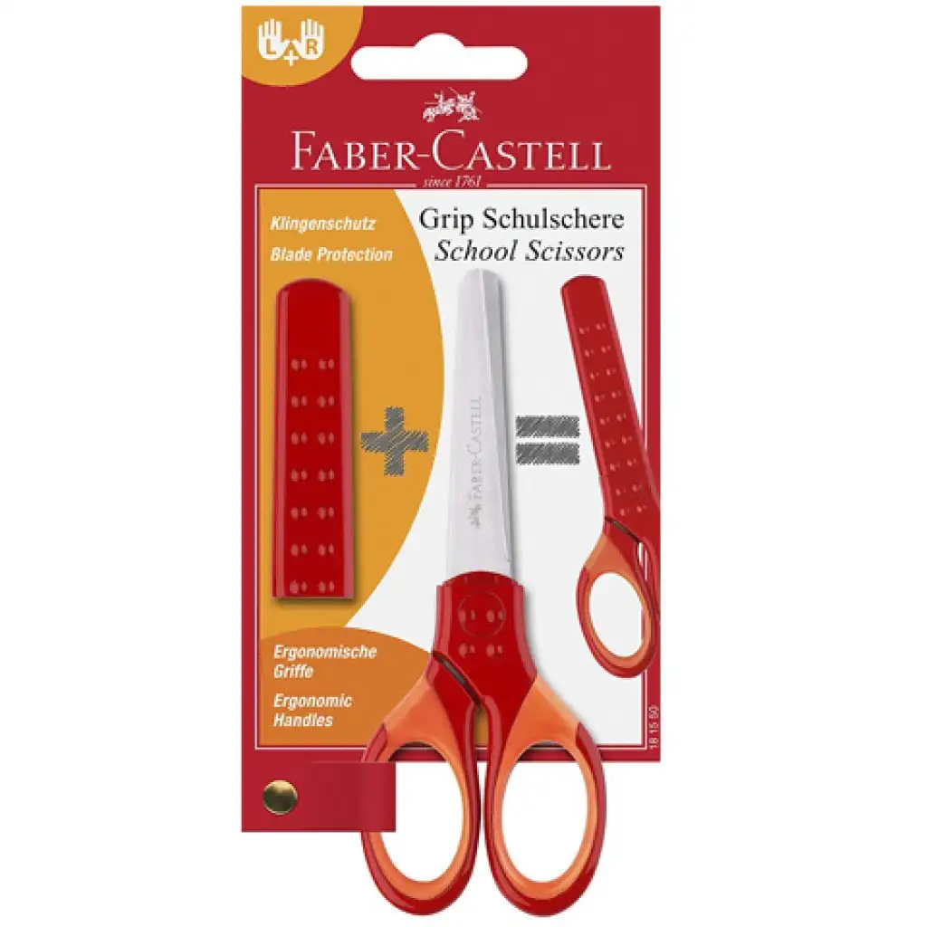 Faber-Castell: Grip iskolai olló piros kép 1