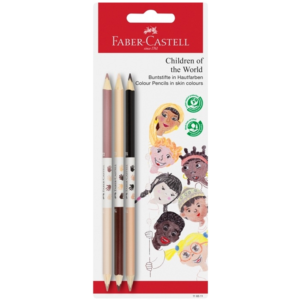 Faber-Castell: Children of the World testszínű színes ceruza készlet 3db-os kép 1