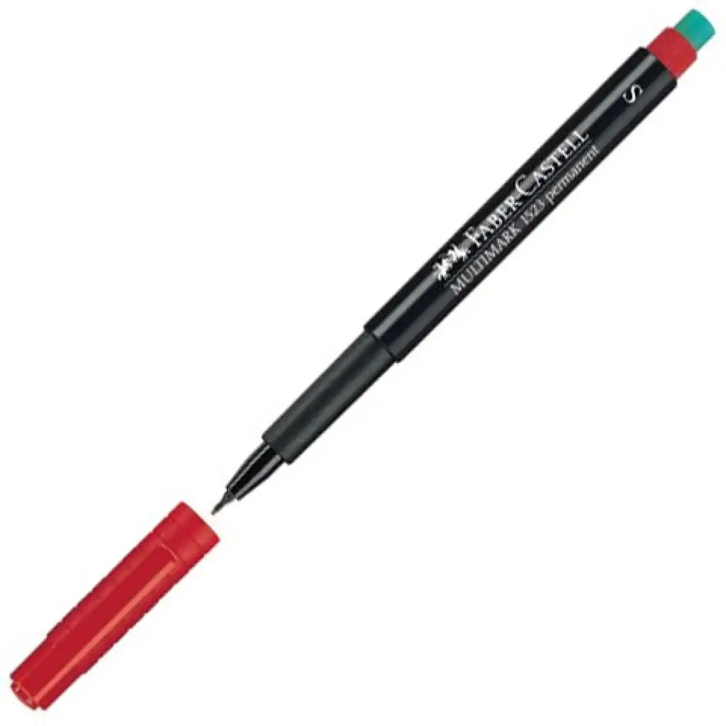 Faber-Castell: Multimark alkoholos filc S 0,4mm-es piros kép 1