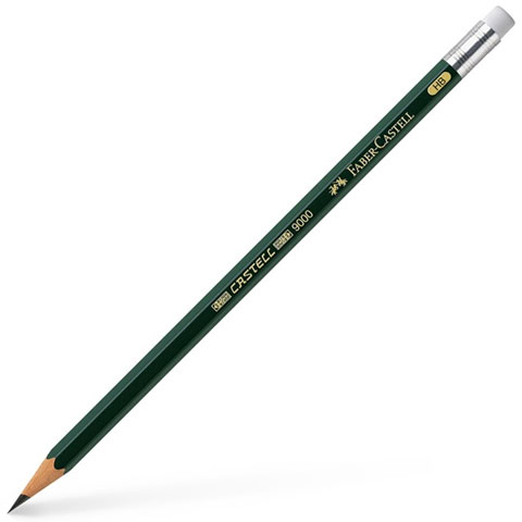 Faber-Castell: Castell 9000 grafitceruza radírvéggel HB kép 1
