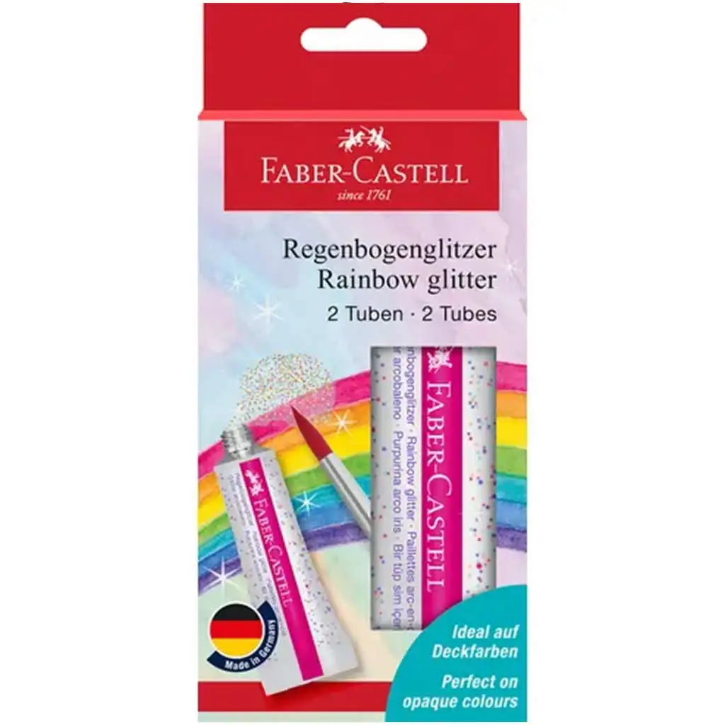 Faber-Castell: Szivárvány színű csillám ragasztó 2x12ml kép 1