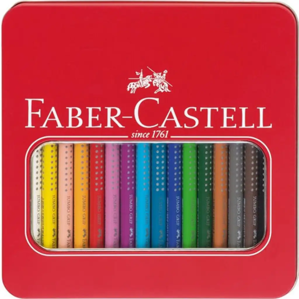 Faber-Castell: Jumbo Grip színesceruza készlet fémdobozban 16db-os kép 1