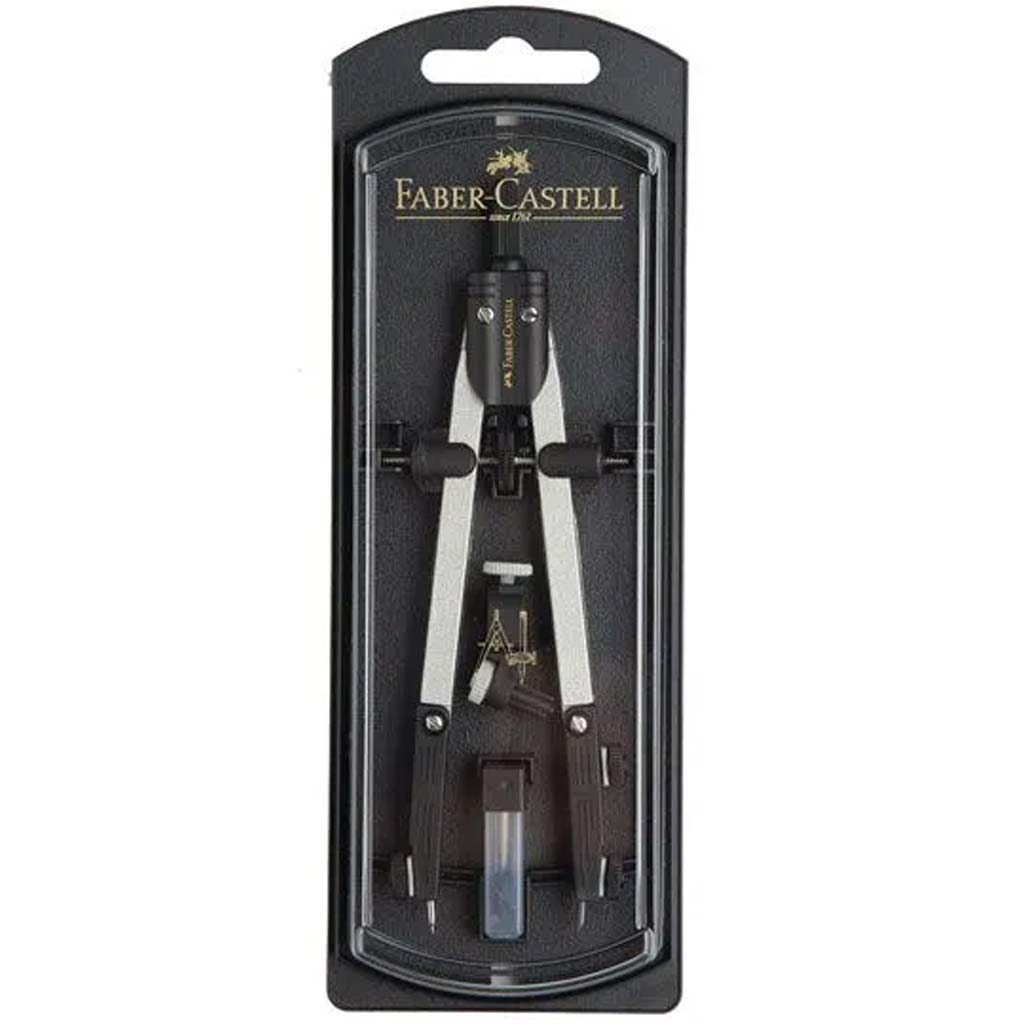 Faber-Castell: Gyorsállítású Körző Készlet – 3 részes, ezüst színben univerzális adapterrel kép 1