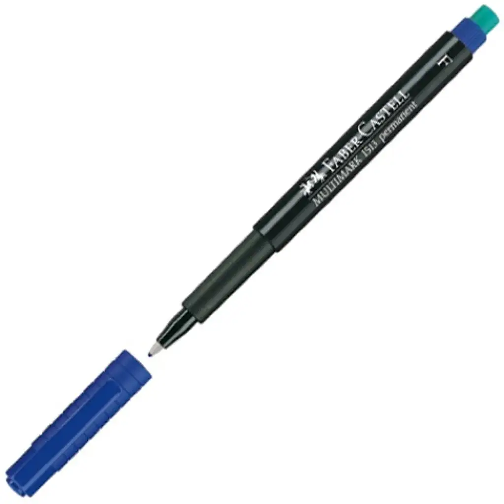 Faber-Castell: Multimark alkoholos filctoll 0,6mm kék kép 1