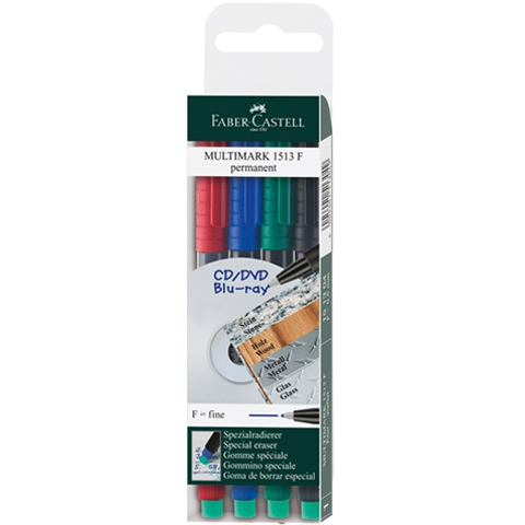 Faber-Castell: Multimark alkoholos filctoll szett 0,6mm 4db kép 1