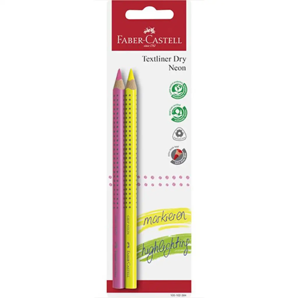 Faber-Castell: Grip Jumbo Neon szövegkiemelő ceruza 2db-os szett kép 1